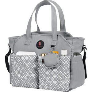 Large Diaper Tote Bag Baby Travel Shoulder Bag with Pockets for Mom Dad